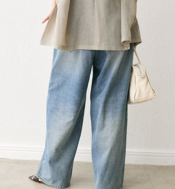  「【新色登場】【MONN.:. （モン）】ワイドレッグデニム」|デニム|