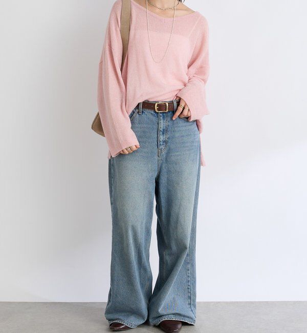  「【新色登場】【MONN.:. （モン）】ワイドレッグデニム」|デニム|