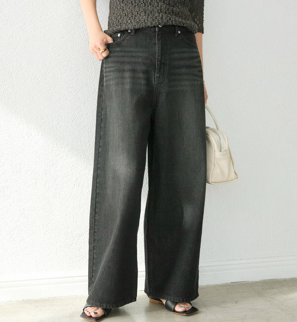 「【新色登場】【MONN.:. （モン）】ワイドレッグデニム」|デニム|
