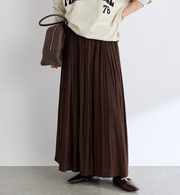  「【上品なシルエット】割繊ギャザースカート」|スカート|