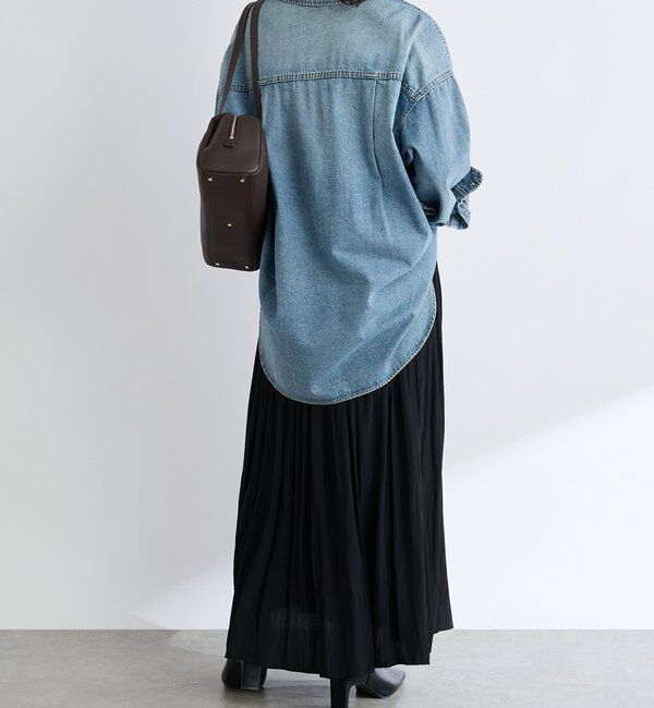  「【上品なシルエット】割繊ギャザースカート」|スカート|