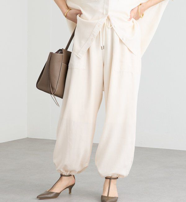  「【セットアップ可/こなれ感抜群】ガーメントダイ2wayワイドパンツ」|チノ|