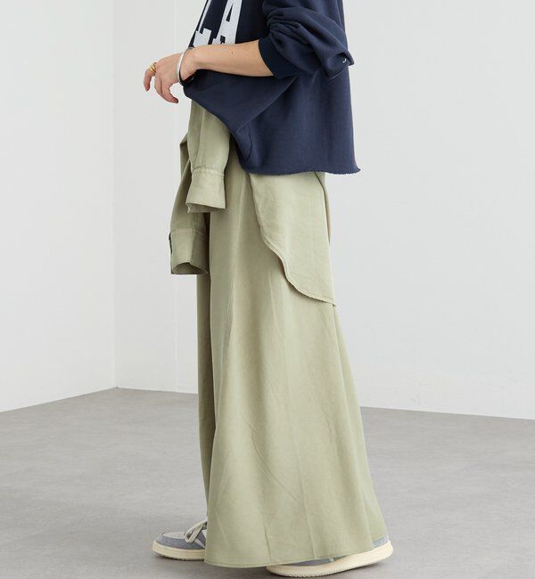  「【セットアップ可/上品な落ち感】ガーメントダイフレアバイアススカート」|スカート|