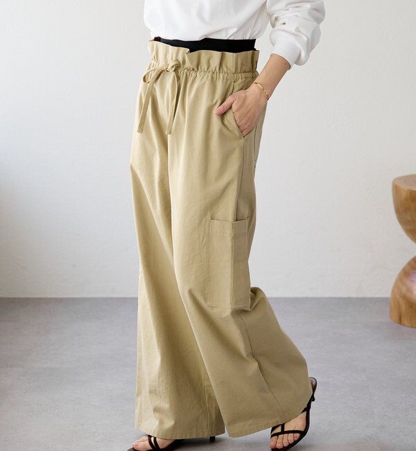  「【A・MONN(アモン)】ミリタリーWウエストカーゴパンツ」|チノ|