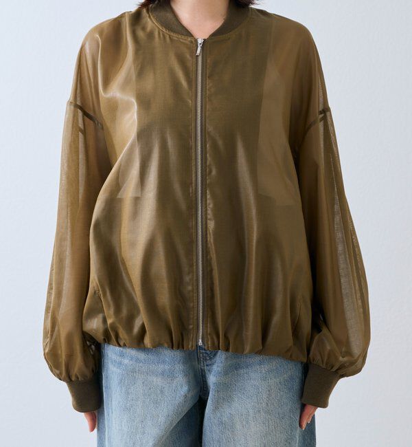  「予約【ほどよい抜け感】グロッシーシアーブルゾン」|ブルゾン・スタジャン|