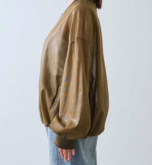  「予約【ほどよい抜け感】グロッシーシアーブルゾン」|ブルゾン・スタジャン|