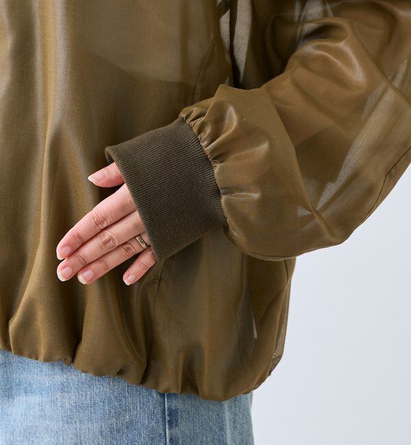  「予約【ほどよい抜け感】グロッシーシアーブルゾン」|ブルゾン・スタジャン|