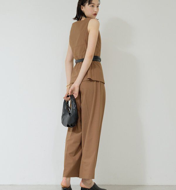  「【新色BR登場/セットアップ対応】ダブルタックパンツ」|スラックス|