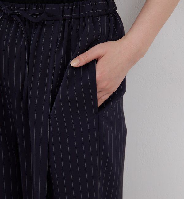  「【手洗い可】ストライプイージーパンツ」|チノ|