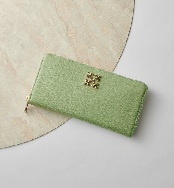  「モノグラムプレートラウンドジップウォレット」|財布|