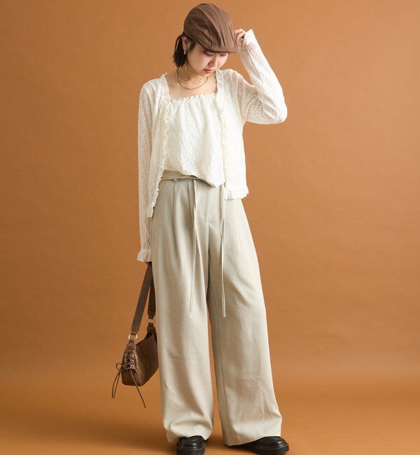  「ドロストダブルベルトパンツ」|チノ|