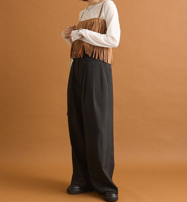  「ドロストダブルベルトパンツ」|チノ|