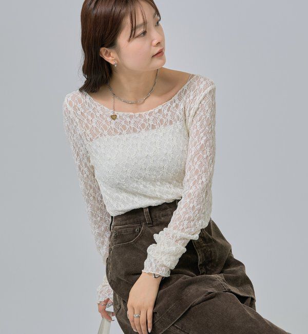  「レースプルオーバー」|Tシャツ・カットソー|