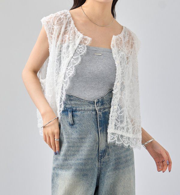  「パット付き ニットキャミソール」|キャミソール|