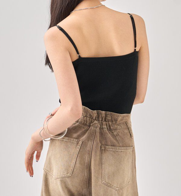  「パット付き ニットキャミソール」|キャミソール|