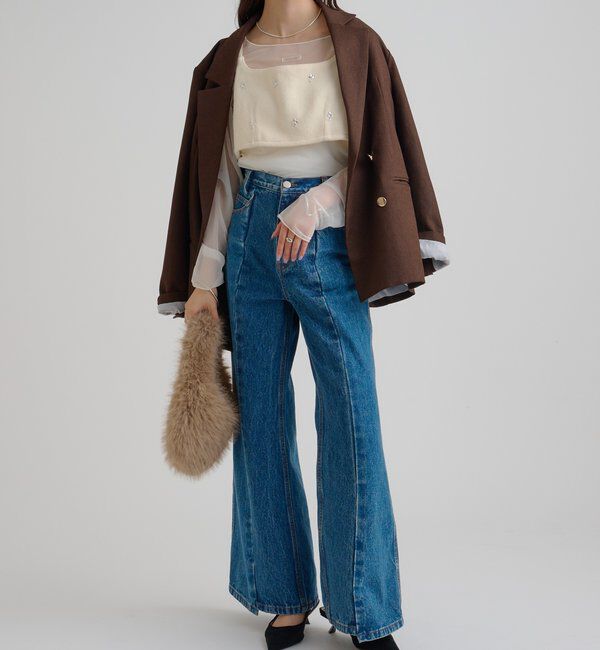  「ウールライク ビジュービスチェ」|シャツ・ブラウス|