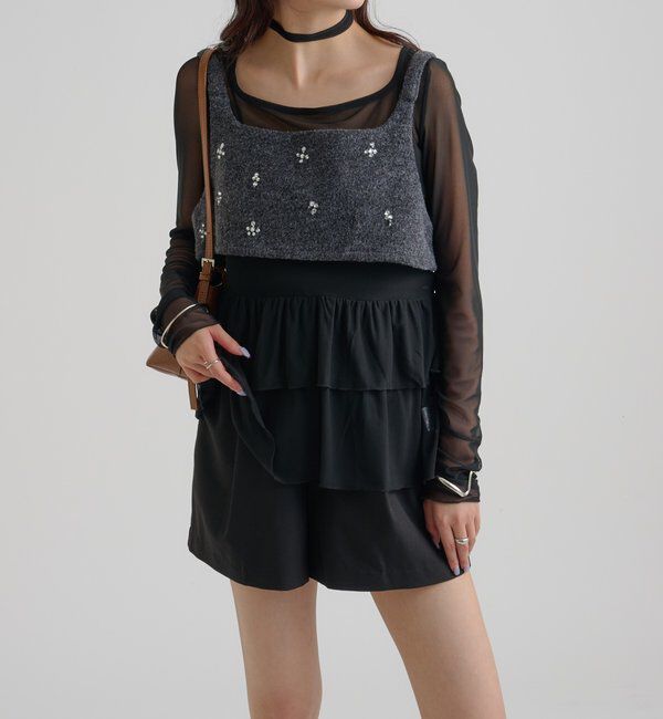  「ウールライク ビジュービスチェ」|シャツ・ブラウス|