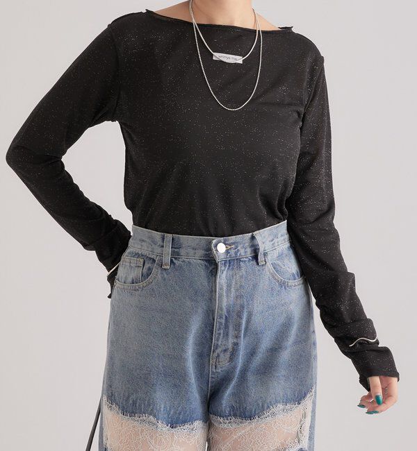  「ラメチュールプルオーバー」|Tシャツ・カットソー|