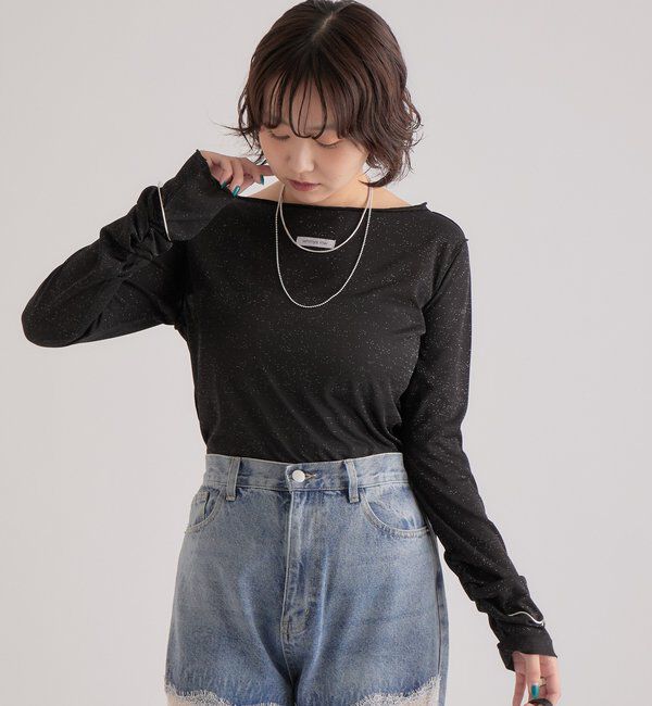  「ラメチュールプルオーバー」|Tシャツ・カットソー|