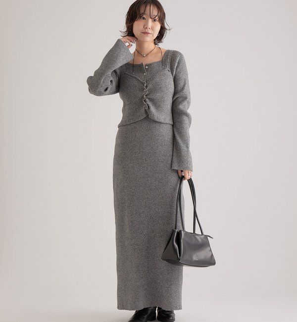  「ニットビスチェ付き ワンピース」|ワンピース|