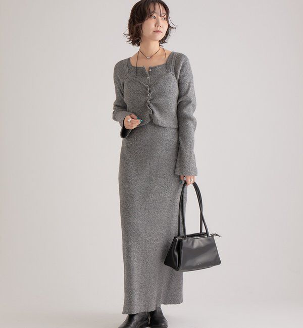  「ニットビスチェ付き ワンピース」|ワンピース|