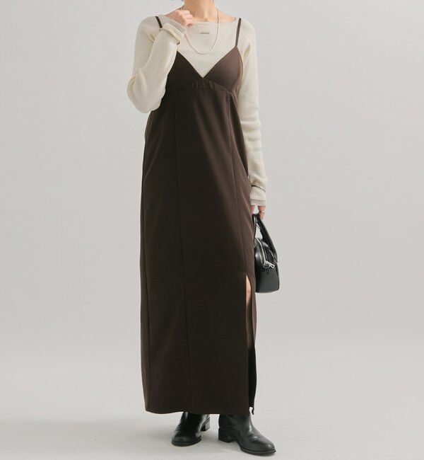  「ギャザービスチェSETワンピース」|ワンピース|