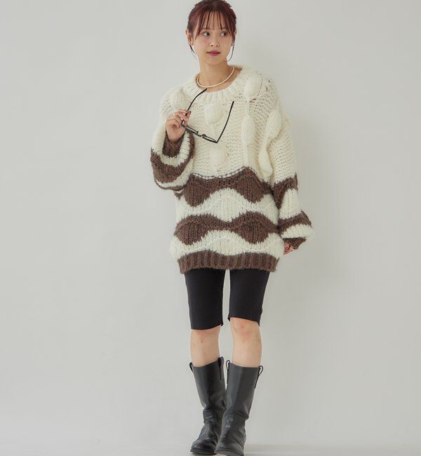 「ぽこぽこウェーブニット」|ニット・セーター|