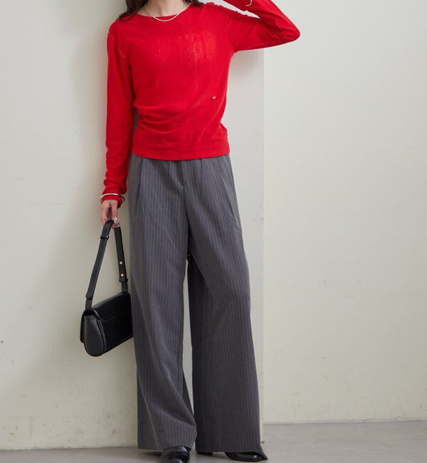  「プレート付きクルーシアーロンT」|Tシャツ・カットソー|