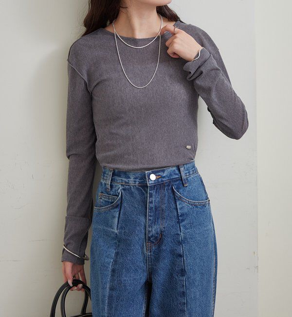  「プレート付きクルーシアーロンT」|Tシャツ・カットソー|