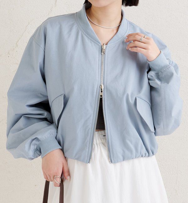  「サテンショートブルゾン」|ブルゾン・スタジャン|