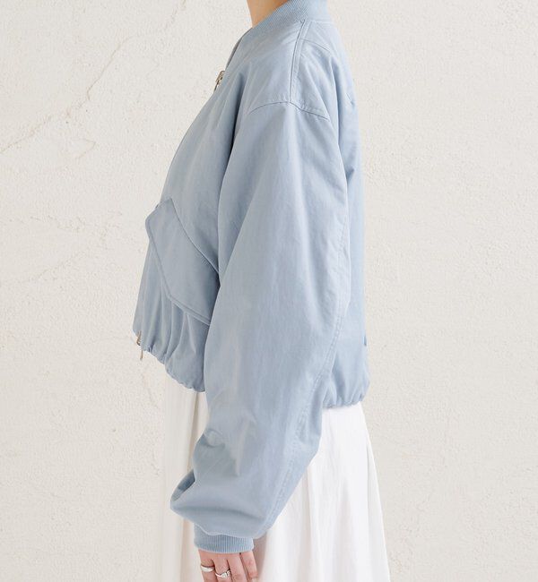  「サテンショートブルゾン」|ブルゾン・スタジャン|