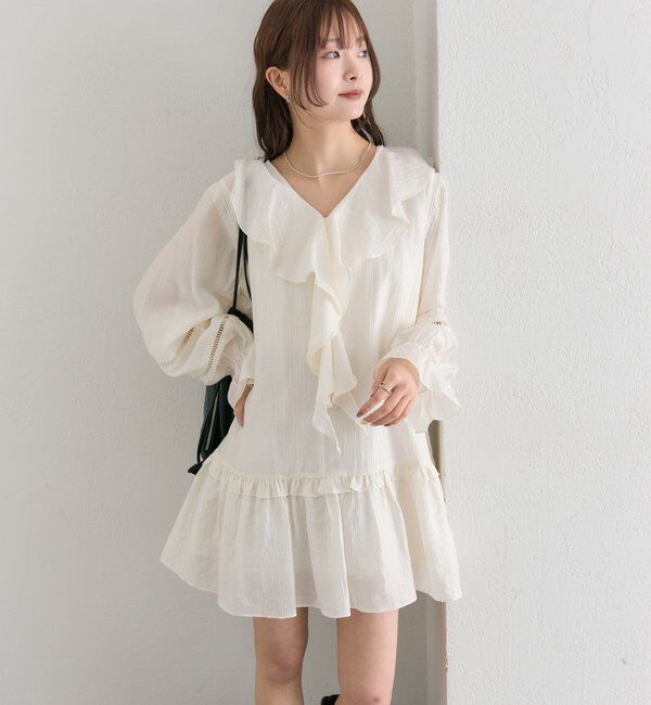  「ラッフルティアードミニワンピース」|ワンピース|