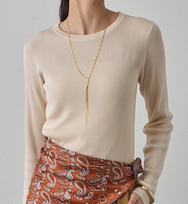  「BASICクルーニット」|ニット・セーター|アイボリー