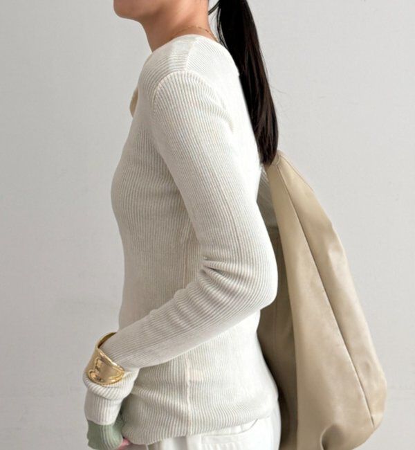  「シアーリブヘンリーニット」|ニット・セーター|