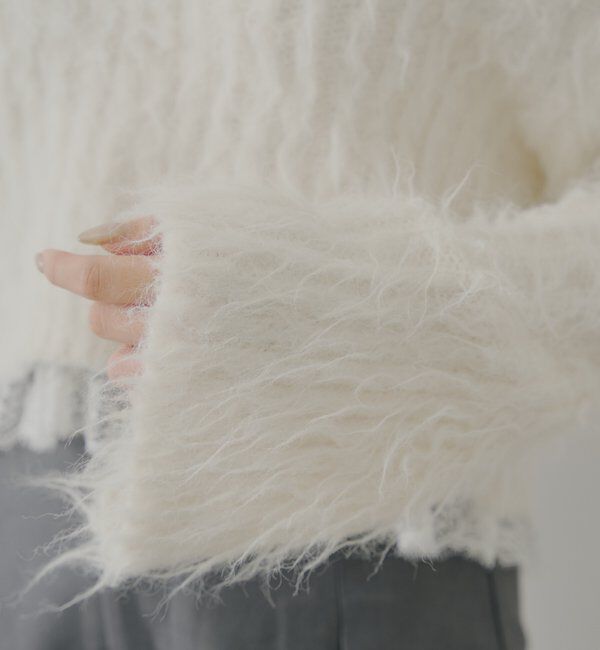  「レースドッキングシャギーニット」|ニット・セーター|