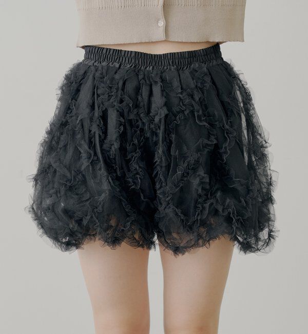  「チュールティアードバルーンショートパンツ」|チノ|