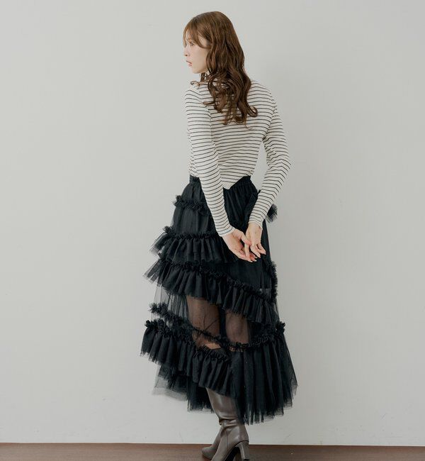  「胸ロゴラメタートルニット」|ニット・セーター|