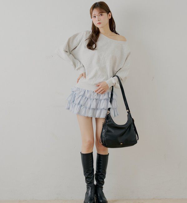  「ティアードフリルミニスカート」|スカート|