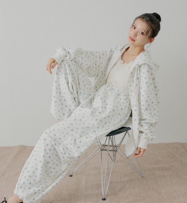  「花柄ルーズパーカー」|パーカー|