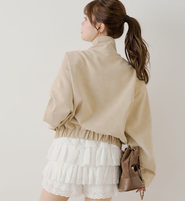  「スタンドカラーレザールーズジャケット」|その他|