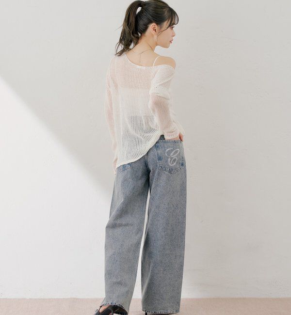  「花柄キャミワンピース+ルーズニットセット」|ワンピース|