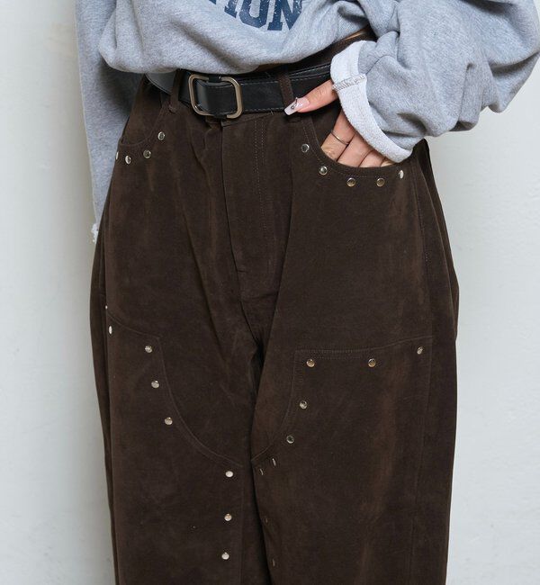  「スウェードダブルニーパンツ」|チノ|