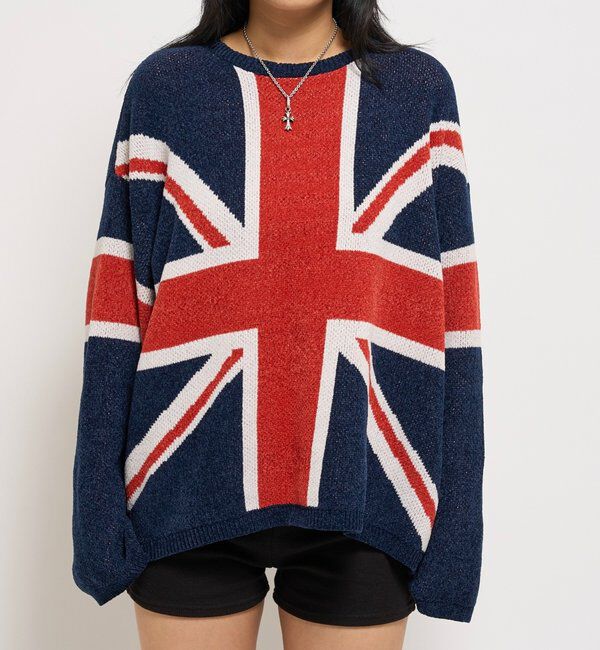  「ユニオンジャックニット」|カーディガン|