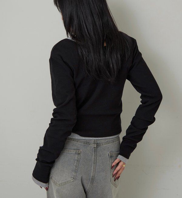  「リングドットL/Sトップス」|Tシャツ・カットソー|