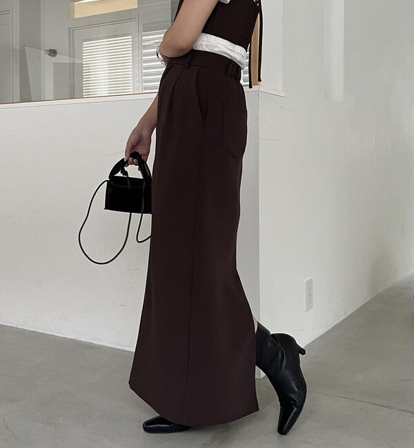  「【累計1万枚突破/全骨格◎/低身長サイズ】マキシIラインスカート」|スカート|