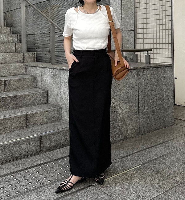  「【累計1万枚突破/全骨格◎/低身長サイズ】マキシIラインスカート」|スカート|