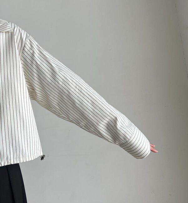  「Vネックストライプショートシャツ」|シャツ・ブラウス|