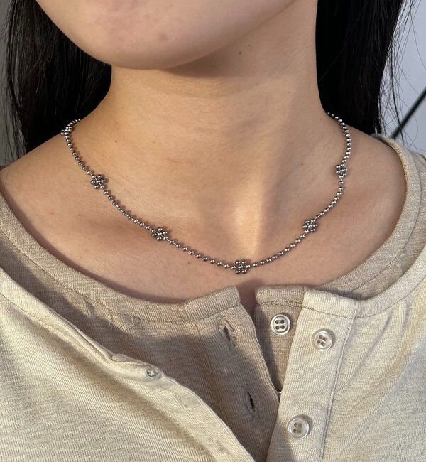  「〈GOLDY/ゴールディ〉フラワーボールチェーンネックレス」|リング|