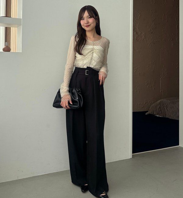  「【yuu企画】【サイズ展開あり】アシメウエストパンツ」|チノ|