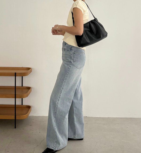  「【Tシャツが苦手な方にも◎】1ポイントボートネックTシャツ」|Tシャツ・カットソー|